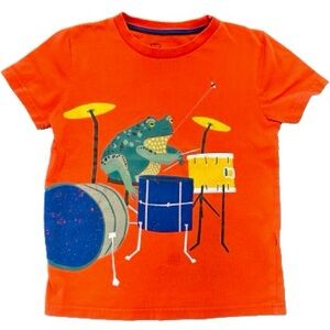 Mini Boden 5-6 Y, Music, Frog, Short Sleeves T-Shirt, Tee